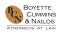 Boyette, Cummins & Nailos, PLLC is a full service law firm, including Bankruptcy and Foreclosure Defense, based on a client focused approach to law. 