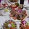 Buffet table at Vernissage in Brookline