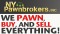 New York Pawnbrokers, Inc. has 3 NYC locations that will pawn, buy and sell everything!  We give each customer the most money for their property.