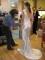 flowing silk gown with train