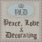 Peace, Love & Decorating logo