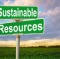 Sustainable Resources Road Sign by Corn Field