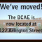 BCAE has moved to 122 Arlington Street