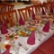 Banquet table at Vernissage in Brookline
