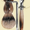 razor and brush at State Street Barbers Southport Chicago